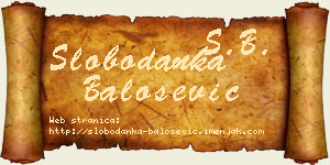 Slobodanka Balošević vizit kartica